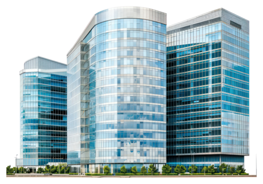 PNG Modern glass office building architecture