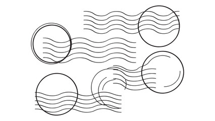 Abstract Flowchart Diagram Icons Set Outline Style Vector Illustration Connection