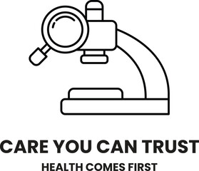 A microscope with a magnifying glass on it