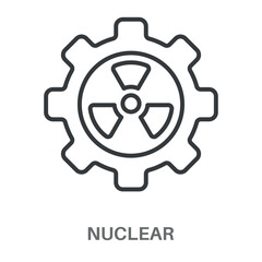 Obraz premium Nuclear Design Icon, Simple Style Design Inspiration For Any Logos Interface And Purpose