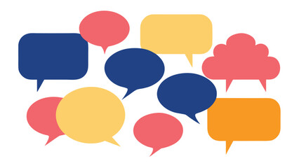 Colorful speech bubbles conversation communication
