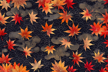 紅葉の背景素材
