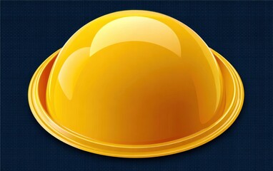 Fototapeta premium Shiny yellow dome-shaped object