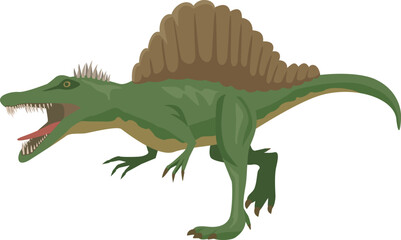 凶暴なスピノサウルス（恐竜）のイメージイラスト