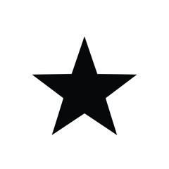 Simple Black Star Illustration Shining Brightly Five Pointed Symbol Classic Geometric Shape Represents Achievement Excellence and Recognition