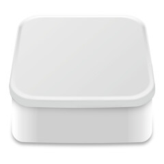 lunch box view from above in the form of a container box without a background