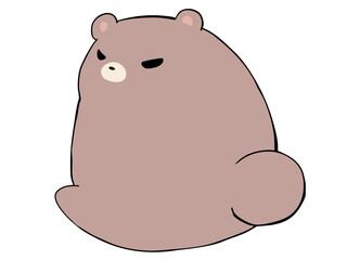 くま　座り込む