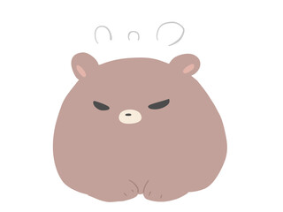 くま　土下座 主線なし