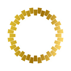 gold circular border frame with transparent background.eps