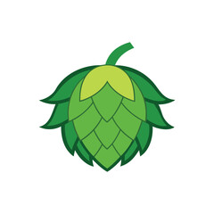 Hop flat vector illustration on white background