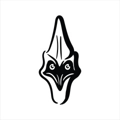 Obraz premium Lineart Cassowary Vector Illustration Minimalist Lineart Style