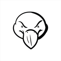 Lineart Dodo Bird Vector Illustration Minimalist Lineart Style © JackRabbit