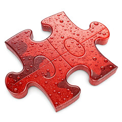High-Quality Realistic 3D Puzzle Piece Render – Transparent Background PNG for Design and Marketing