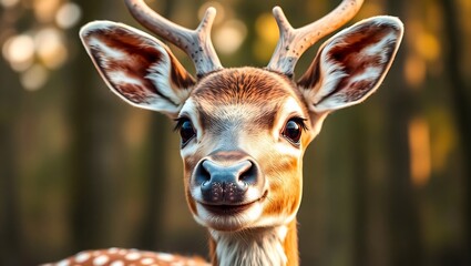 Whimsical Deer Flashing a Friendly Smile