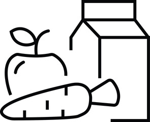 Milk bottle illustration and icon