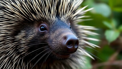 Close-Up Portrait of a Porcupine in Stunning Detail