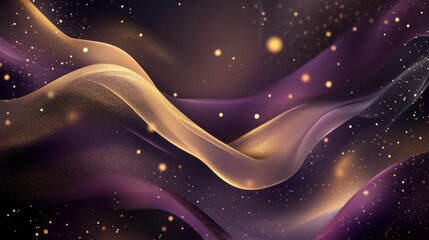 A rich, luxurious abstract design with shades of dark plum, gold, and bronze blending into each other, with subtle glowing lights creating an opulent and refined atmosphere