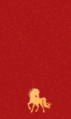 Red cover background for 2026 Chinese Year of the Horse