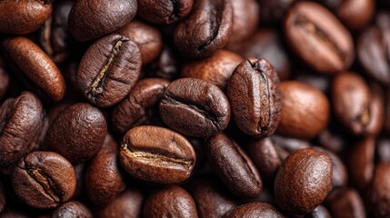 Obraz premium Close-up of roasted coffee beans (1)