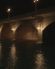 Fototapeta premium Bridge Arches Night Lights
