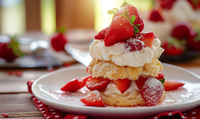 Bolo de morango com chantilly perfeito para o verão