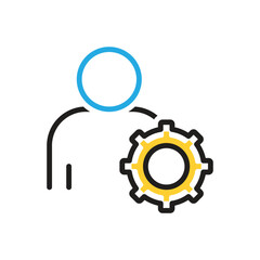 Multi color icon for responsible