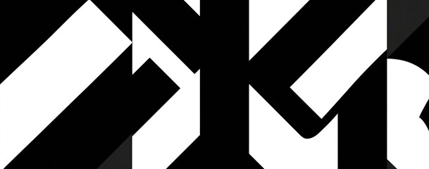 Abstract black and white graphic design