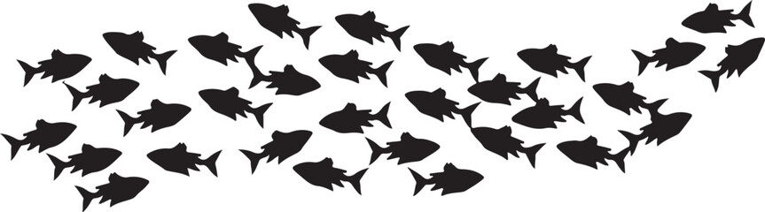 Black and white silhouette vector set of various flying birds and wild animals against a nature background