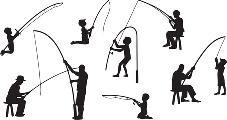 Obraz premium A fisherman's silhouette is a perfect illustration of leisure and sport