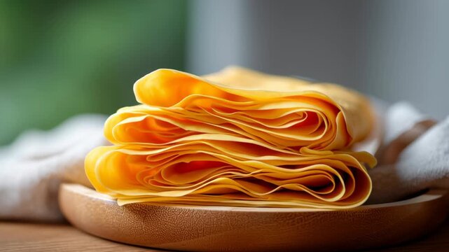 Delicious crepe stack tasty food example of circular economy principles, promoting resource efficiency and mindful waste management