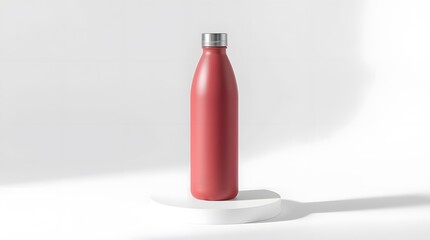 Fototapeta premium Stainless Steel Pink Water Bottle: Eco-Friendly, Stylish, and Reusable