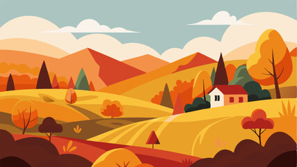 The countryside is transformed into a symphony of colors as the hills don their autumn attire of rust amber and ochre.