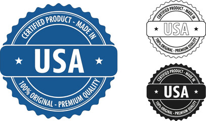 Obraz premium Certified product made in usa premium quality original vector