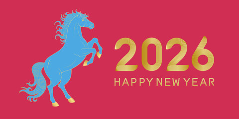 Red cover for 2026 Chinese Year of the Horse