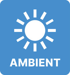 Ambient temperature shipping icon for packages that require room temperature transport. Used in delivery labels and logistics.


