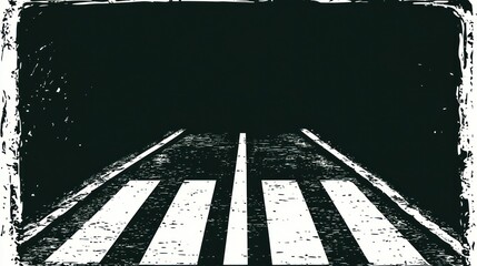 Grunge Monochrome Road Marking Texture Background