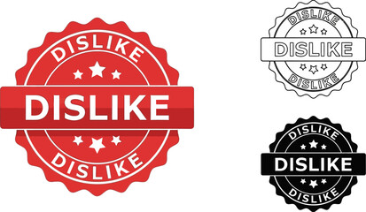 Obraz premium Dislike icon vector illustration dislike stamp dislike symbol