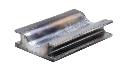 Lap joint weld sample, overlapping plates, visible fillet weld, isolated on Transparent background