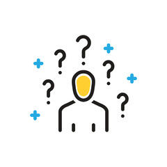 Multi color icon for ask