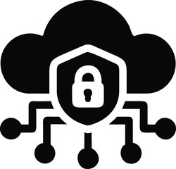 Fototapeta premium Cloud security icon