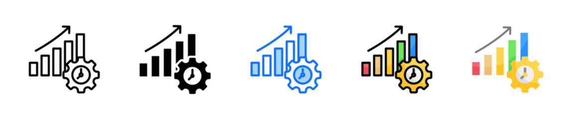 Productivity Icon Set Multiple Style Collection
