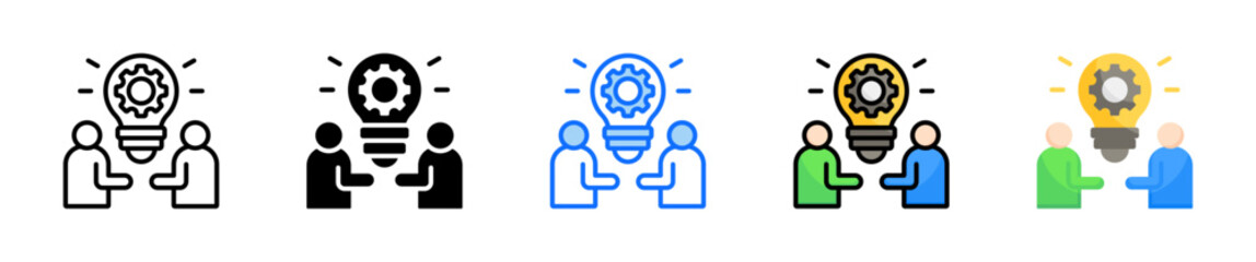 Entrepreneurial Spirit Icon Set Multiple Style Collection