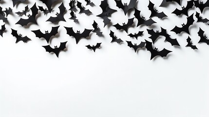 Halloween bats decoration spooky background concept for party and celebration with copy space area design