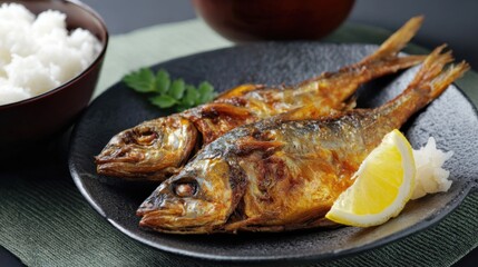 アジの漬け焼き