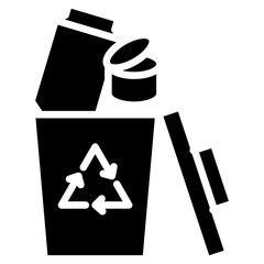Metal Recycling glyph icon