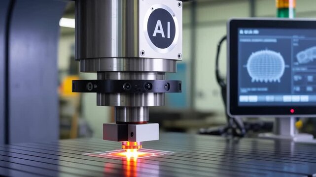 AI edge technology enhances industrial machinery control and data analysis for precision manufacturing with advanced machine edge computing scanning