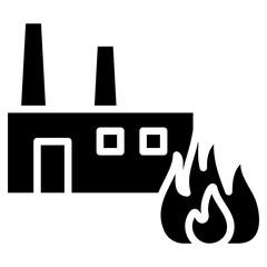 Incineration glyph icon
