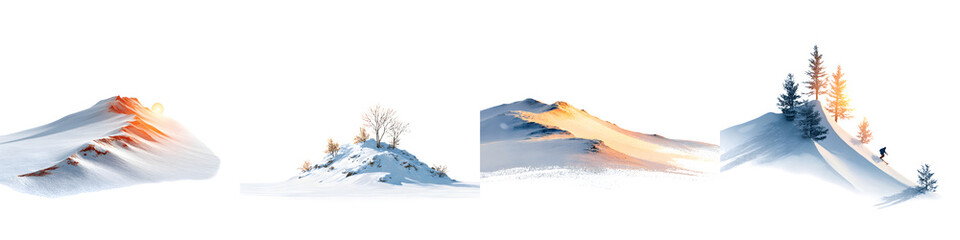 Winter Landscapes Collection: Snowy Hills and Pine Trees