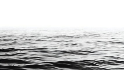 Black and White Ocean Waves in Minimalist Seascape