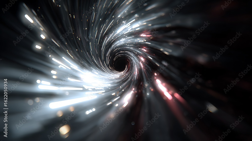 Canvas Prints a mesmerizing journey through a cosmic wormhole, where light and space intertwine in a symphony of s